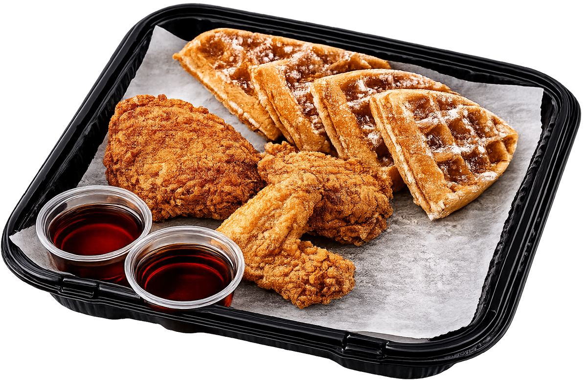 Waffle with 2 PCS Chicken