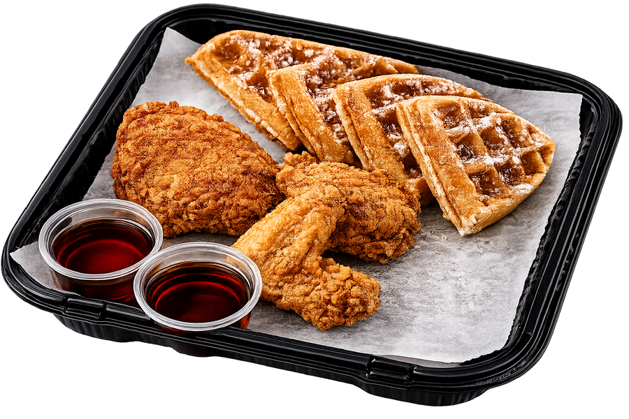 Waffle with 2 PCS Chicken