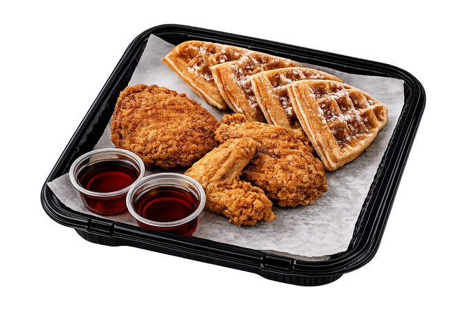 Waffle with 3 PCS Chicken