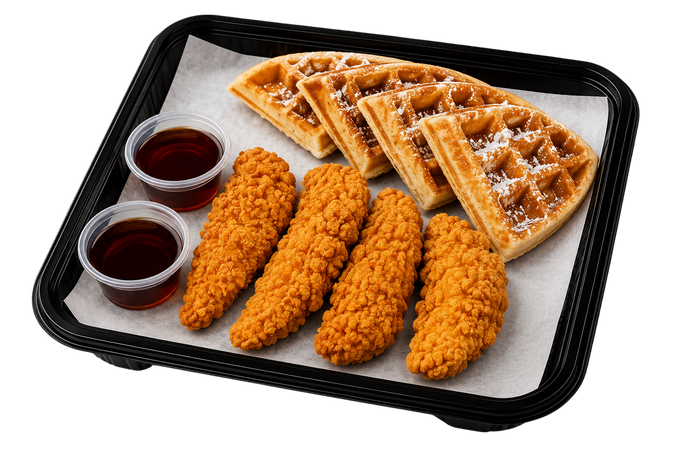 Waffle with 4 PCS Tenders