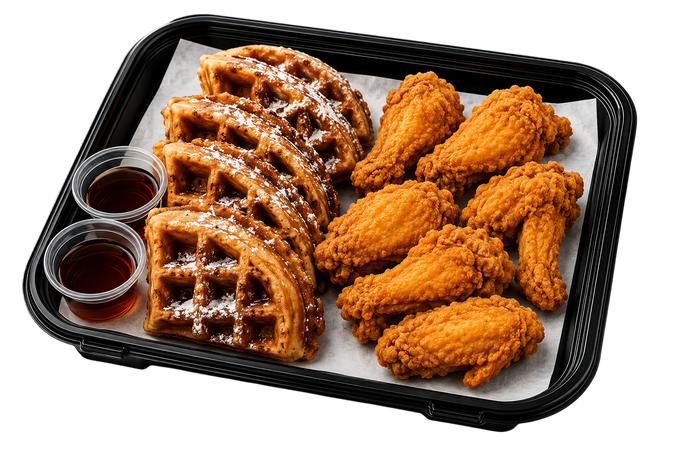 Waffle with 6 Wings