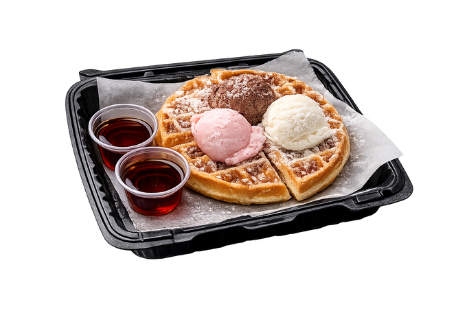 Waffle with Ice Cream